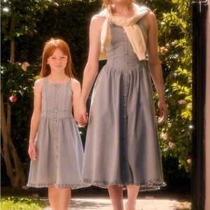 Ivy City Co Kristin Light Blue Denim Midi Dress